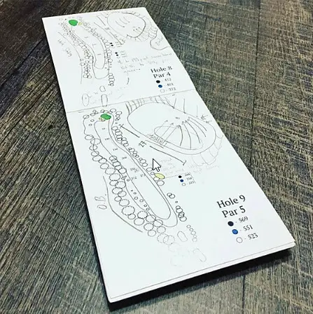 tour yardage book