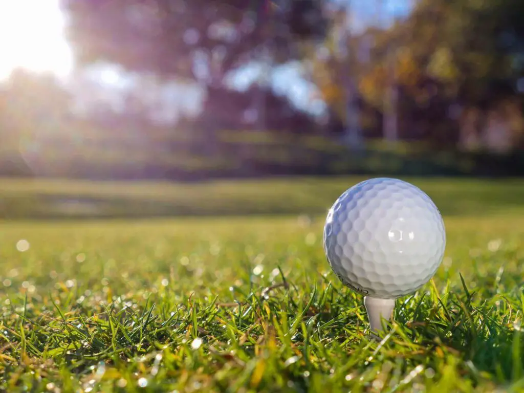 Close-up photo of a golf ball 