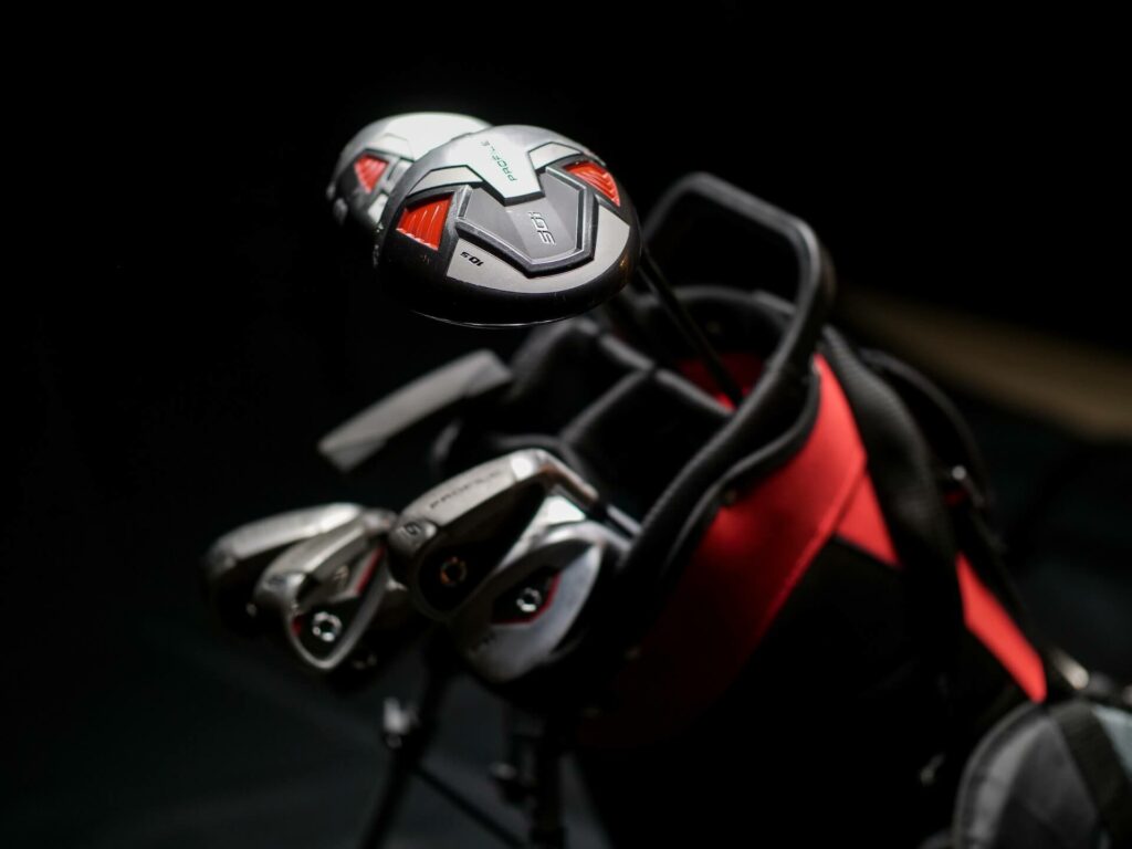 Golf clubs in a bag