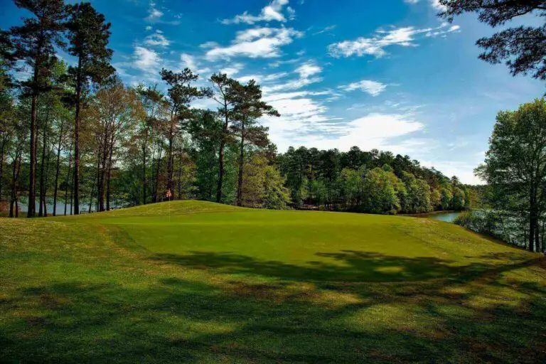 A lovely golfing fairway in a natural landscape