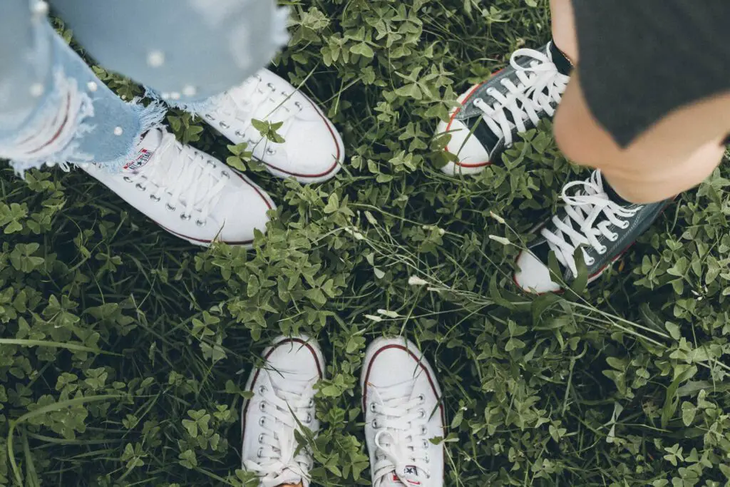  Photo of people wearing sneakers